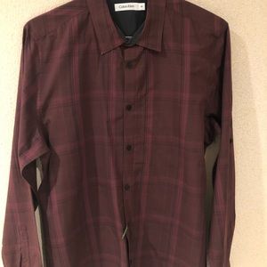 Men’s CALVIN KLEIN L/G Cotton Purple Button Down
